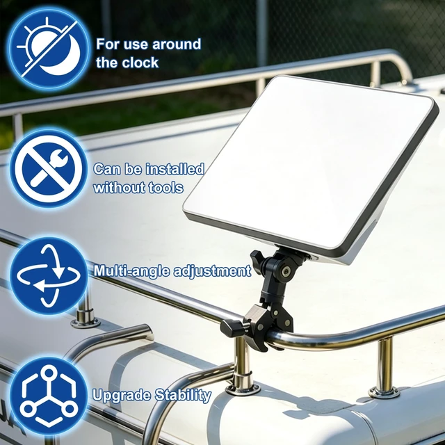 Alt view image 5 of 5 - Starlink Mini Clamp Mount Adjustable Universal Pole Clamp with Pipe Adapter