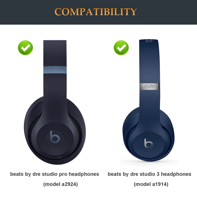 Alt view image 2 of 5 - Beat Studio Pro Replacement Headband and Hinge Same as the OEM Arch Band + Hinges Repair Kit Parts Compatible with Beats by Dre Studio Pro (A2924) and Studio 3 (A1914) Headphones (Navy)