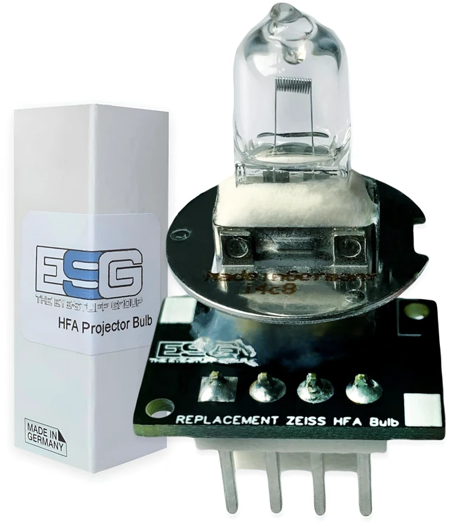 Main image of The Eye-Stuff Group Visual Field Projector Replacement Bulb, 12V Halogen Lamp, Light Socket, Compatible with Humphrey Zeiss HFA, HFAi, Models 740i, 750, 750i, 840, 860