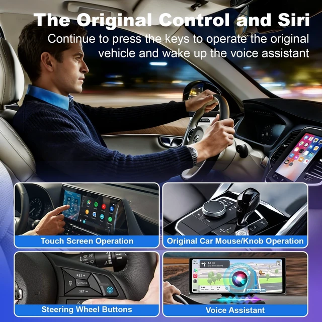 Alt view image 4 of 5 - 2 in 1 Wireless Carplay Adapter, 2026 Upgraded for IOS&Android Auto Dongle