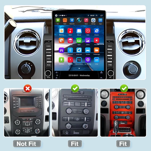 Alt view image 2 of 5 - 4G+64G Android 13 Car Radio for Ford F150 2009 2010 2011 2012 2013 2014, 9.7" Touch Wireless Carplay&Android Auto Support Touchscreen Radio Upgrade with AHD Camera,GPS Navigation,SWC,WiFi,FM