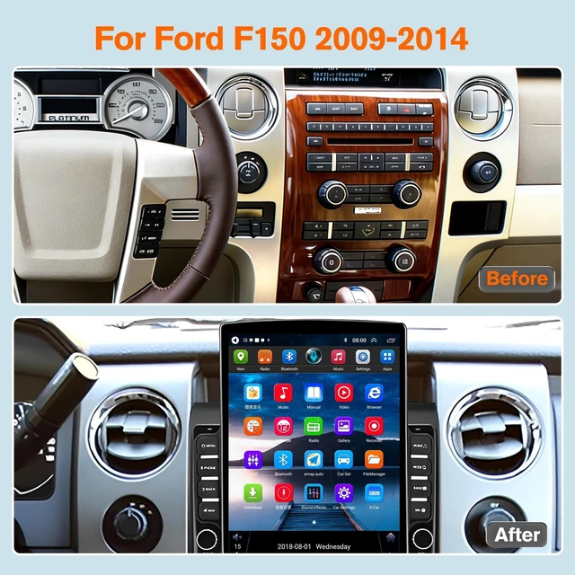 Alt view image 3 of 5 - 4G+64G Android 13 Car Radio for Ford F150 2009 2010 2011 2012 2013 2014, 9.7" Touch Wireless Carplay&Android Auto Support Touchscreen Radio Upgrade with AHD Camera,GPS Navigation,SWC,WiFi,FM