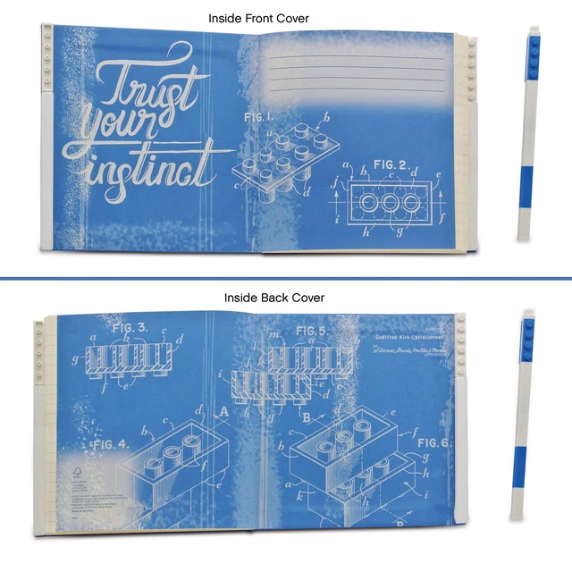 Alt view image 5 of 5 - IQ LEGO Stationery Locking Notebook & Gel Pen Set Blue (52257)