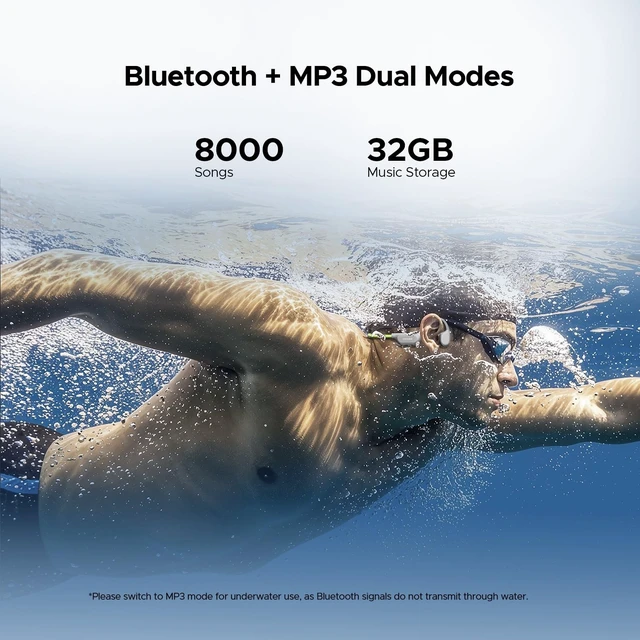 Alt view image 5 of 5 - DOOGEEEco Open-Ear IP68 Waterproof Swimming Headphones with Light Strip