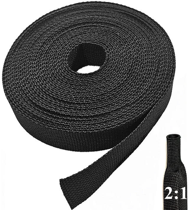 Main image of 25ft 1/2" Heat Shrink Braided Cable Sleeve, Flexible Wiring Harness Sheath