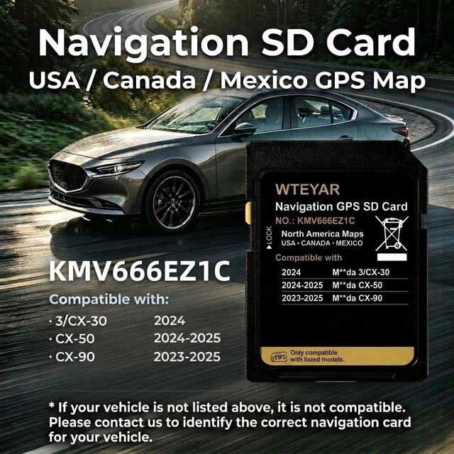 Alt view image 2 of 5 - KMV666EZ1C Nav SD Card Offline GPS for Mazda CX-5/3/30/90