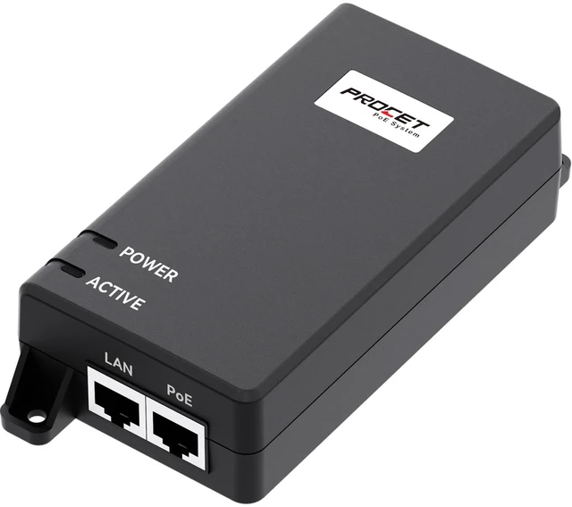 Main image of PROCET 10GbE PoE Injector 30W 55V 10 Gigabit IEEE 802.3AT
