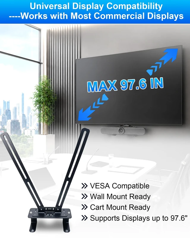 Alt view image 5 of 5 - TV Mount Video Bars Fit for Logitech Rally Series Camera 952-000041