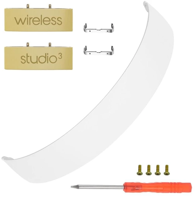 Main image of Beat Studio 3 Replacement Headband and Hinge Same as the OEM Arch Band + Hinges Parts Replacement for Beats Studio3/A1914, Studio 2 Wired/Wireless (B0500/B0501), Studio Pro/A2924 Headphones (Wh