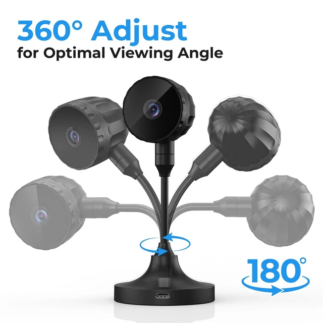 Alt view image 4 of 5 - DGBOSEN Switch 2 Camera,HD 1080P USB C Webcam Support Plug and Play,360 Flexible Angle Adjustment with Detachable USB C Cable and Privacy Sliding Lens Cover