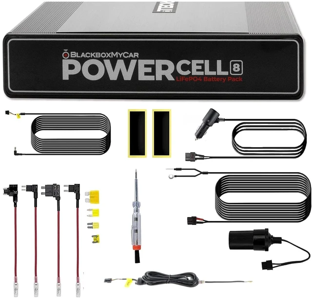 Main image of BlackboxMyCar PowerCell 8 Dash Cam Battery Pack (with Spliced Hardwiring Kit for Thinkware Dash Cams)