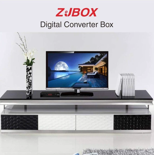 Alt view image 3 of 5 - Digital TV Converter Box, ATSC Tv Tuner - ZJBOX for Analog HDTV Live 1080P with Recording&Playback,HDMI Output, Timer Setting Tuner Function Digital Channel Free