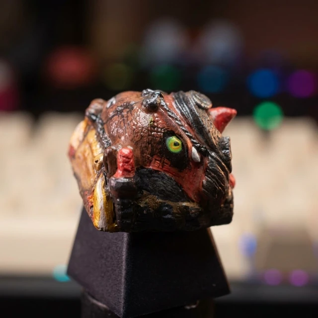 Alt view image 4 of 5 - WEDIWALL Handmade Samurai Unicorn Artisan Keycap - Hand Painted Resin Custom Keycap for Mechanical Keyboard, Compatible with Cherry MX Style Switches, ESC Key Accent