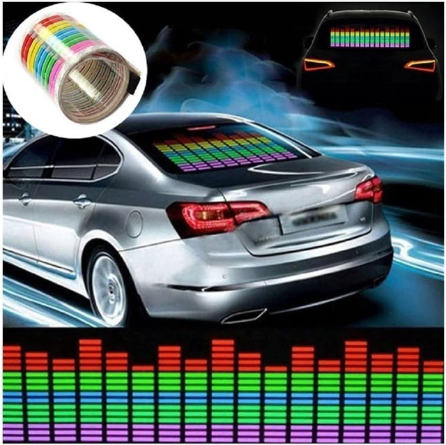 Main image of AMZSTAR Sound Music Beat Activated Car Stickers Equalizer Glow LED Light Audio Voice Rhythm Lamp LED Flash Lights (Multicolor-90x25cm)