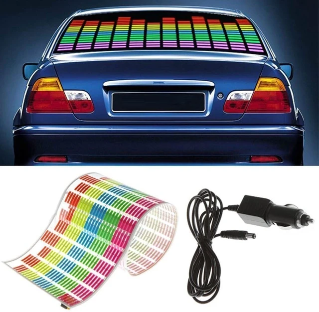 Alt view image 2 of 5 - AMZSTAR Sound Music Beat Activated Car Stickers Equalizer Glow LED Light Audio Voice Rhythm Lamp LED Flash Lights (Multicolor-90x25cm)