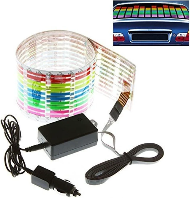 Alt view image 3 of 5 - AMZSTAR Sound Music Beat Activated Car Stickers Equalizer Glow LED Light Audio Voice Rhythm Lamp LED Flash Lights (Multicolor-90x25cm)