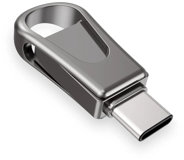 Main image of 128GB USB C Flash Drive, 2-in-1 USB 3.0 Thumb Drive, Dual USB Memory Stick Pen Drive for Type-C Android Smartphones Tablets and New MacBook, Black