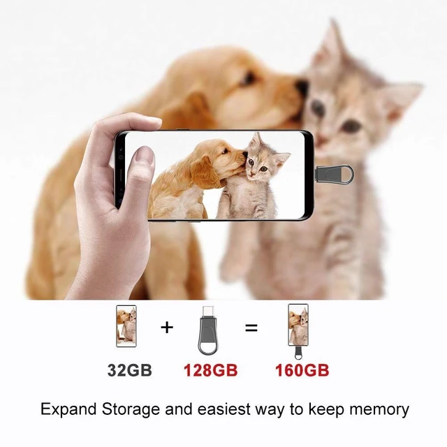 Alt view image 5 of 5 - 128GB USB C Flash Drive, 2-in-1 USB 3.0 Thumb Drive, Dual USB Memory Stick Pen Drive for Type-C Android Smartphones Tablets and New MacBook, Black