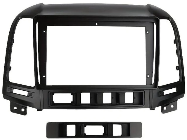 Main image of 9 Inch Car Radio Fascia Fit for Santafe 2006-2012 Left Hand Drive Double Din Dash Mount Trim Kit Stereo GPS DVD Player Installation Panel Frame Bezel (Black,9inch)