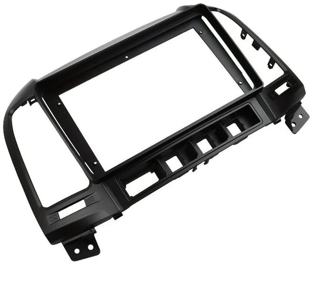 Alt view image 5 of 5 - 9 Inch Car Radio Fascia Fit for Santafe 2006-2012 Left Hand Drive Double Din Dash Mount Trim Kit Stereo GPS DVD Player Installation Panel Frame Bezel (Black,9inch)