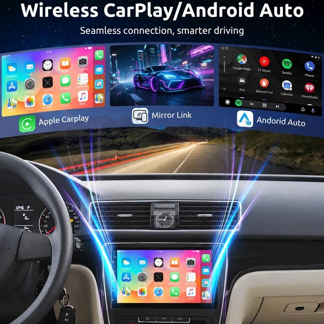 Alt view image 2 of 5 - ESSGOO 4+64G Android15 Double Din Car Stereo Wireless CarPlay&Android Auto