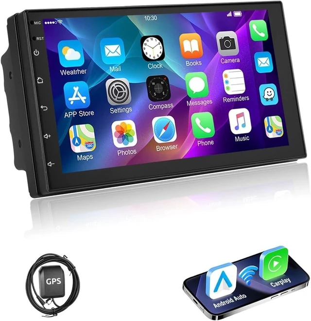 Main image of ESSGOO 4+64G Android15 Double Din Car Stereo Wireless CarPlay&Android Auto