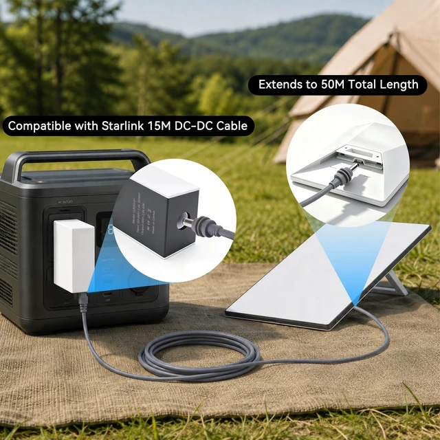 Alt view image 5 of 5 - Starlink Mini Power Supply, 60W AC-DC Adapter, Portable Wall Charger