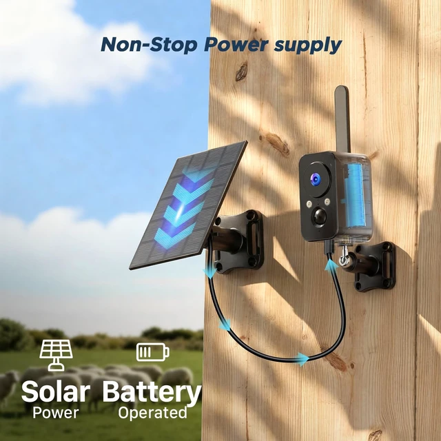 Alt view image 3 of 5 - IHOXTX 4G SIM Cellular Security Cameras Wireless Outdoor/Indoor