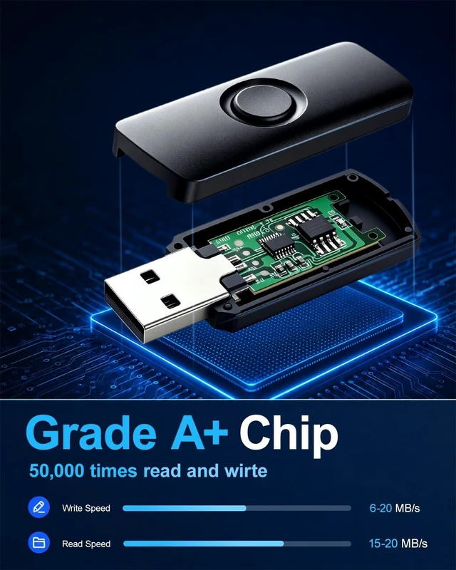 Alt view image 4 of 5 - 4GB USB Flash Drive 10-Pack,DGsolo Blue/Black Thumb Drives + 10 Lanyards