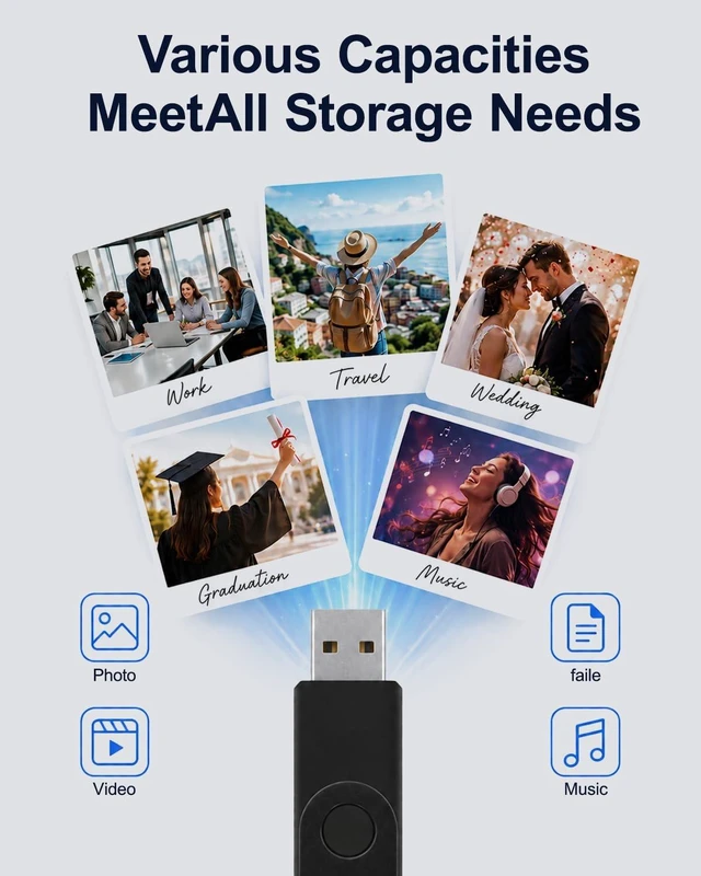 Alt view image 5 of 5 - 4GB USB Flash Drive 10-Pack,DGsolo Blue/Black Thumb Drives + 10 Lanyards