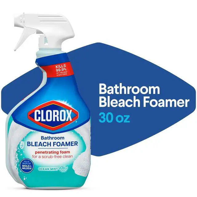 Alt view image 5 of 6 - Clorox Bleach Foamer Bathroom and Shower Cleaner Spray, Ocean Mist, 30 fl oz