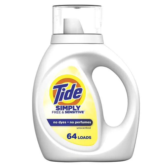 Alt view image 4 of 7 - Tide Simply Liquid Laundry Detergent, Free & Sensitive, 84 fl oz, 64 Loads