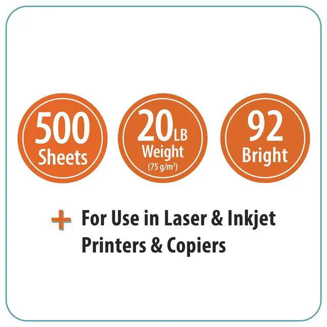 Alt view image 2 of 6 - Pen + Gear Copy Paper, 8.5" x 11", 92 Bright, White, 20 lb., 1 Ream (500 Sheets)