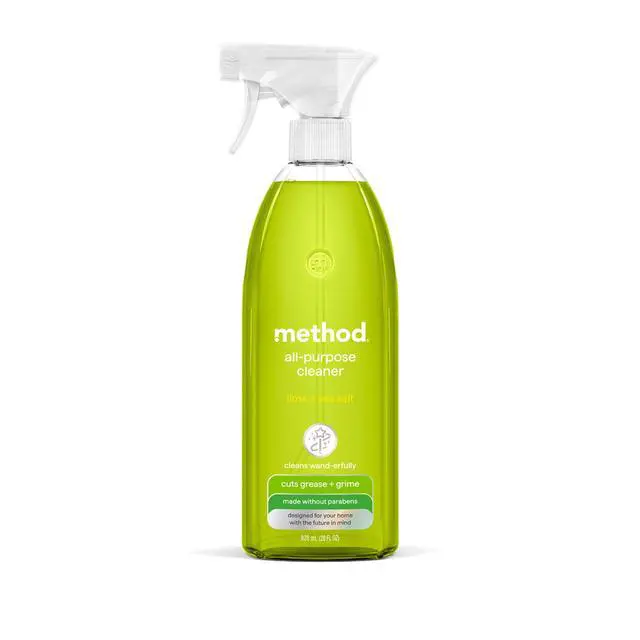 Alt view image 4 of 7 - method AllPurpose Cleaner Spray, Lime + Sea Salt Scent, Cuts Grease & Grime for Counters Glass Sealed Wood & Floors, Kitchen & Bathroom Use, 28 fl oz Household Surface Cleaner