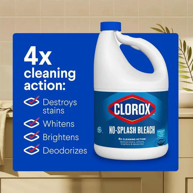 Alt view image 4 of 6 - Clorox No Splash Bleach, 77 fl oz, Household Disinfecting Bleach for MultiSurface Cleaning