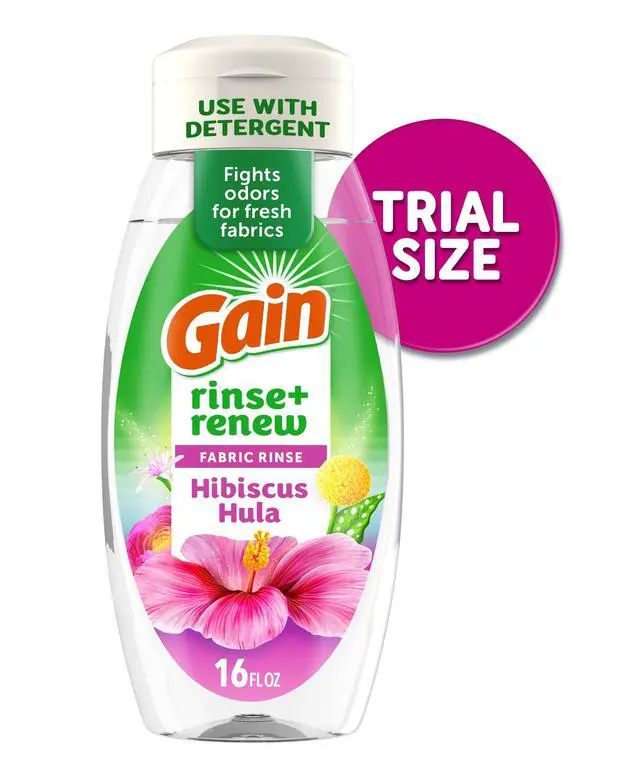 Alt view image 7 of 7 - Gain Rinse Fabric Rinse, Odor Eliminating, Hibiscus Hula Scent, 16 fl oz, LongLasting Laundry Odor Remover
