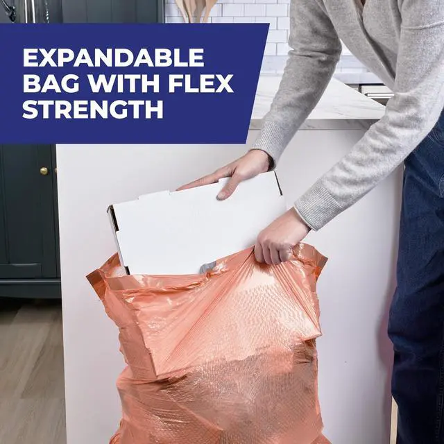 Alt view image 3 of 7 - Hefty Ultra Strong 13 Gallon Tall Kitchen Trash Bags, Peach, Fabuloso Peach Scent, 20 Count, HeavyDuty Disposable Garbage Bags