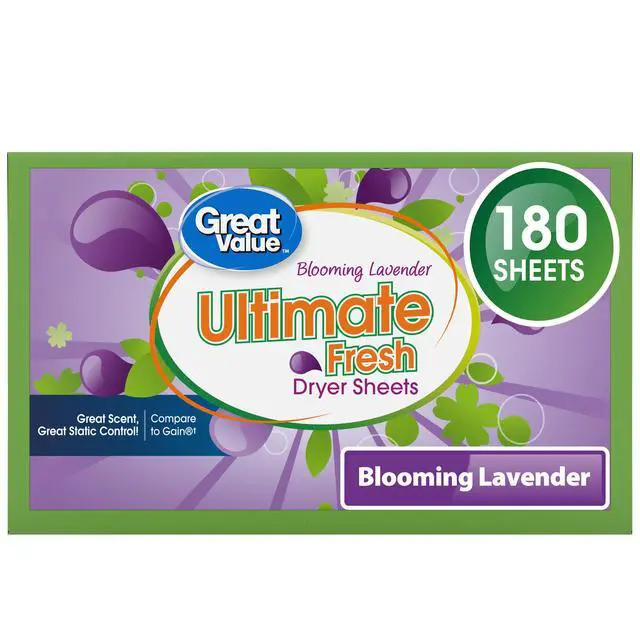 Alt view image 5 of 7 - Great Value Ultimate Fresh Dryer Sheets, Blooming Lavender, 180 Count, Compare to Gain®