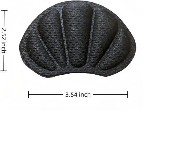 Alt view image 5 of 5 - Back of Heel Cushion Inserts, Mesh Self-Adhesive Grips Pads, Reusable Adhesive Heel Guards Liners for Boots, Loose Shoes Too Big, Improve Shoe Fit for Women Men 8 Pcs - Black