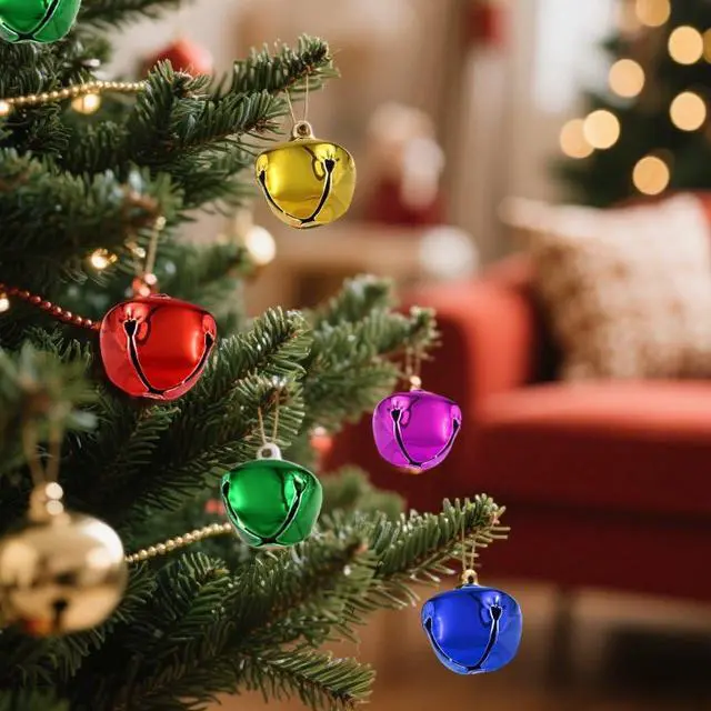 Alt view image 3 of 5 - 12 Colors Jingle Bells for Crafting, 60PCS Colorful Small Bell for Crafts, 0.59 Inch Bulk Christmas Bells for Home Decorations, Multi-Color Mini Jingle Bell for Pets and Party Decor