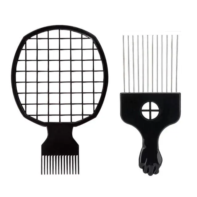 Alt view image 2 of 4 - Upgraded Hair Twist Comb Hair Sponge Brush and Metal Afro Hair Pick Comb Set for Black Men Women Curls, 2 In 1 Afro Hair Coil Pick Combs Curl Brush (2 Pcs)
