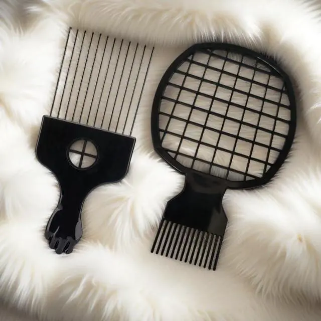 Main image of Upgraded Hair Twist Comb Hair Sponge Brush and Metal Afro Hair Pick Comb Set for Black Men Women Curls, 2 In 1 Afro Hair Coil Pick Combs Curl Brush (2 Pcs)