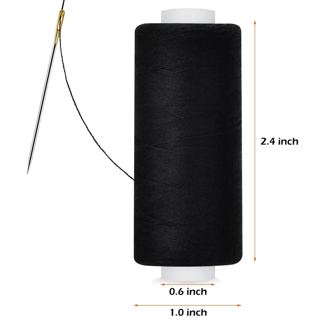 Alt view image 3 of 7 - 6 Pieces 402 Polyester Sewing Thread Kit, 400 Yards per Spool, with Sewing Needles and Threader, for Sewing Machine, Hand Sewing, Embroidery