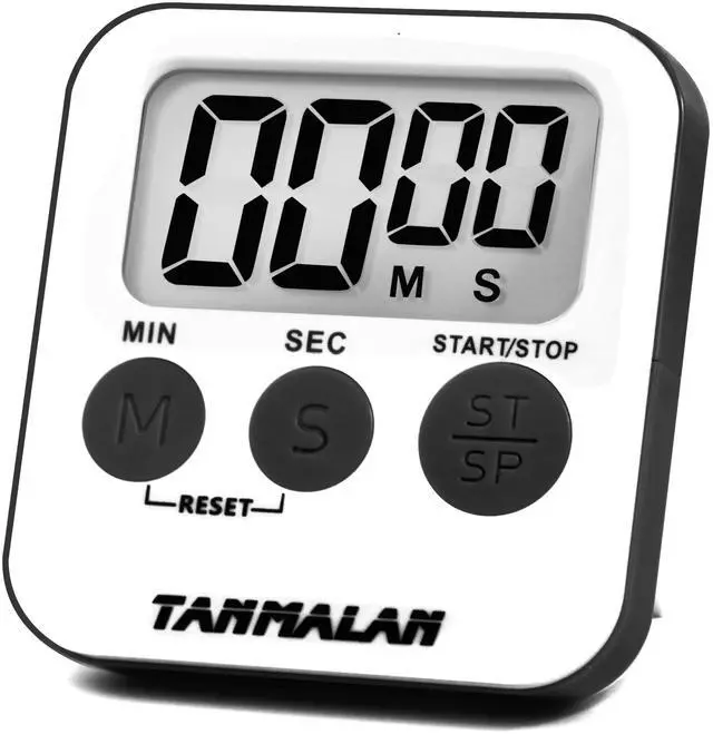 Main image of Tanmalan Kitchen Timer with Large Display, Loud Alarm, Auto Memory, Large Buttons, Countdown, for Kids Teachers Classroom, 6.0 Gray