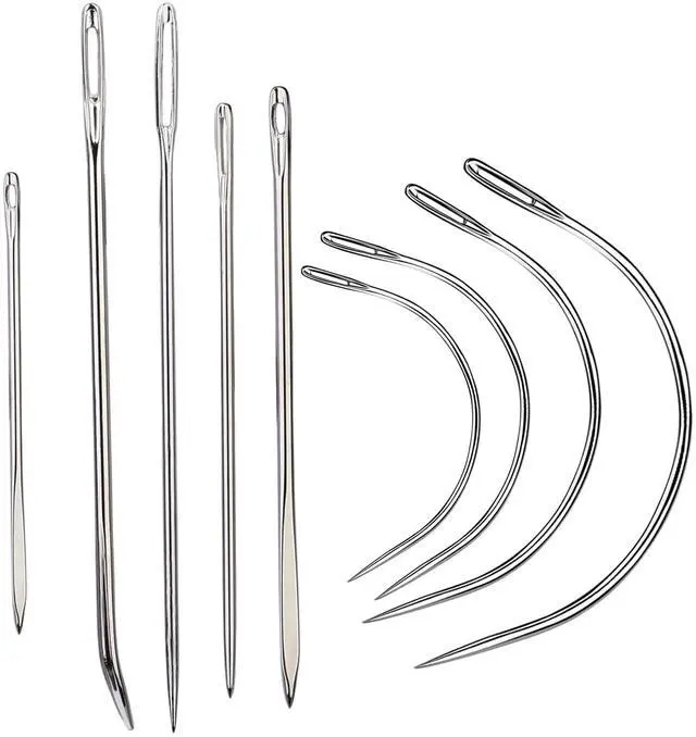 Main image of Veroave 9-Piece Curved Sewing Needles for Upholstery