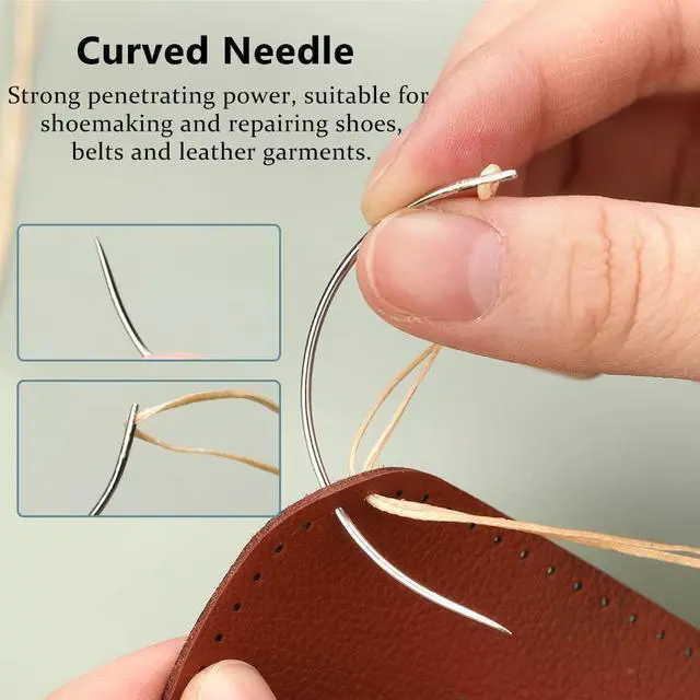 Alt view image 4 of 6 - Veroave 9-Piece Curved Sewing Needles for Upholstery