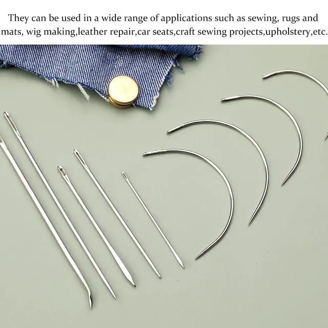 Alt view image 3 of 6 - Veroave 9-Piece Curved Sewing Needles for Upholstery