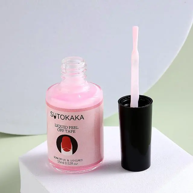Alt view image 3 of 7 - SUTOKAKA 15ml Liquid Latex Tape Peel, Nail Cuticle Protection, Skin Barrier, for Home DIY Nail Salon