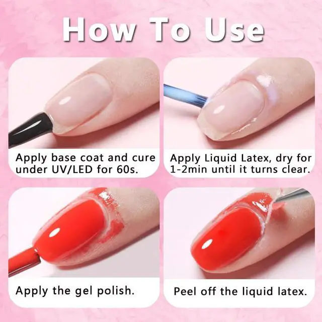 Alt view image 5 of 7 - SUTOKAKA 15ml Liquid Latex Tape Peel, Nail Cuticle Protection, Skin Barrier, for Home DIY Nail Salon