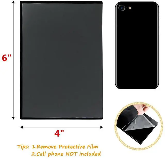 Alt view image 2 of 7 - Magnetic Photo Frame, Holds 10.16x15.24cm Photos, Reusable Black Magnet Fridge Photo Sleeve for Refrigerator, Locker, Office Cabinet (Black, 6 Pack)